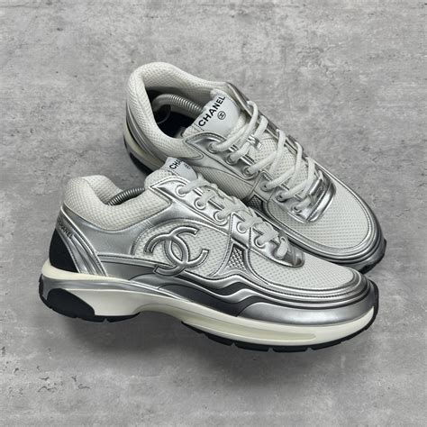 chanel cc runner silver|chanel sneakers 9.5.